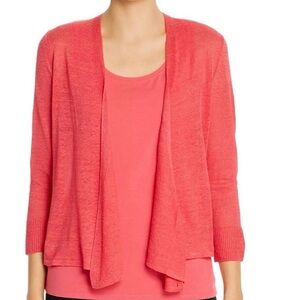 NIC+ZOE Vibrant Coral Cardigan 4 Way Cardigan Size 1X